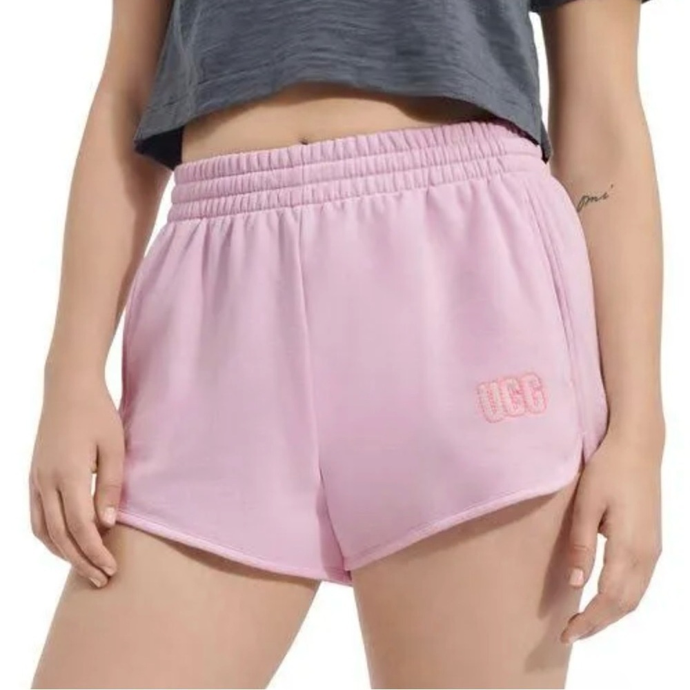 NWT UGG Elliana Soft Cotton Fleece Shorts Dull Pink S